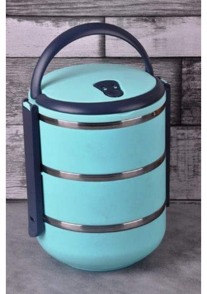Sefer Tası - 3 Katlı - 2,25 Litre - Turkuaz