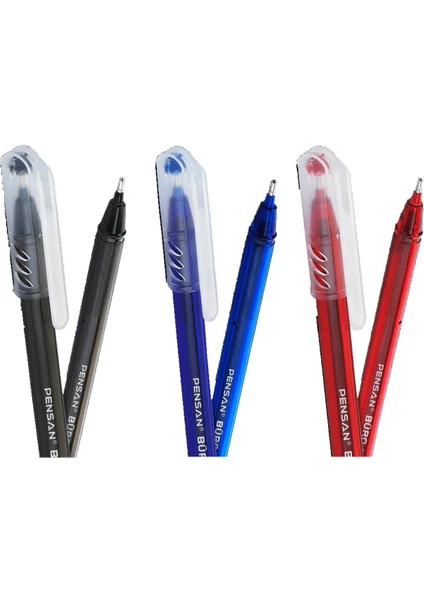 Tükenmez Kalem 3 Renk 1.0 mm Büro Tipi Ballpoint Pensan Büro Tükenmez Kalem 1.0 mm 2270