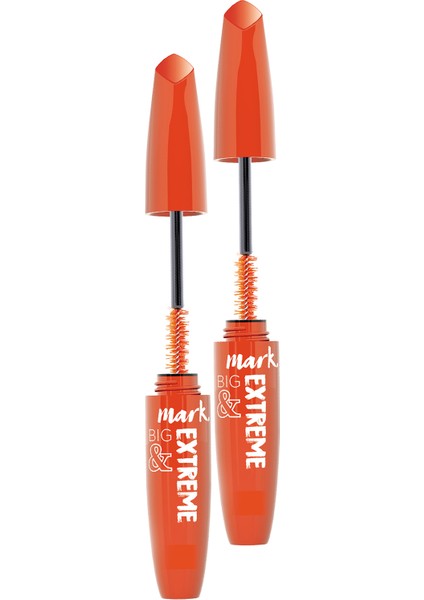 Mark Big Extreme Hacimli ve Uzun Gösteren Maskara Blackest Black Ikili Set