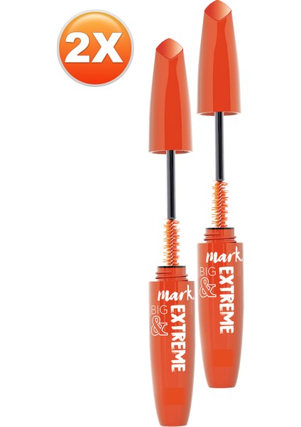 Mark Big Extreme Hacimli ve Uzun Gösteren Maskara Blackest Black Ikili Set fiyatları