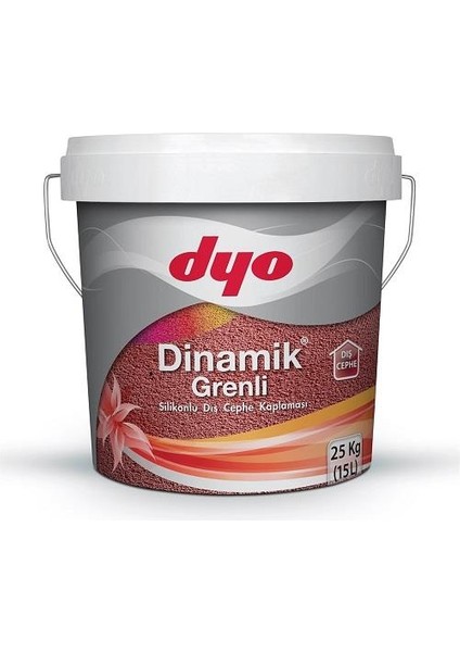 Alan Şanslı Dyo Dinamik Grenli Silikonlu Dış Cephe Kaplaması 25 kg Senfonik Mavi