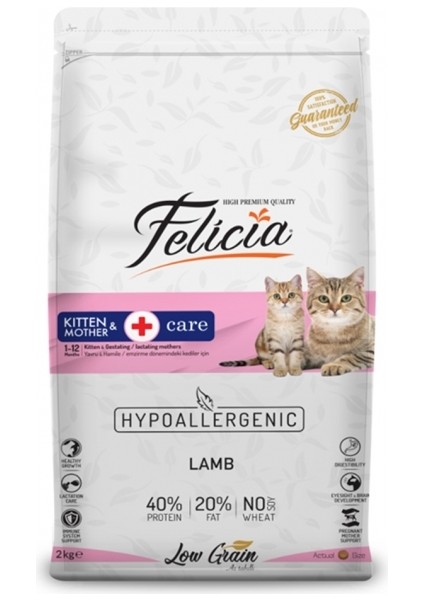 Hypoallergenic Az Tahıllı Kuzu Etli Yavru Kedi Maması 2kg