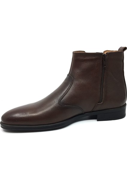 Deri Erkek Kışlık Günlük Fermuarlı Klasik Bot 40-44 41 Kahverengi modelleri