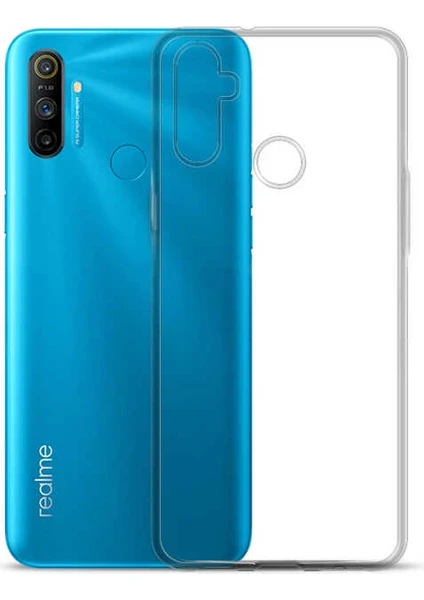 Realme C3 Kılıf Şeffaf Silikon Hibrit Case