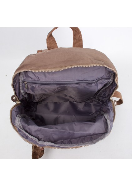 8803 Unisex Klinkır Kumaş Sırt Çantası Koyu Kahve fırsatları
