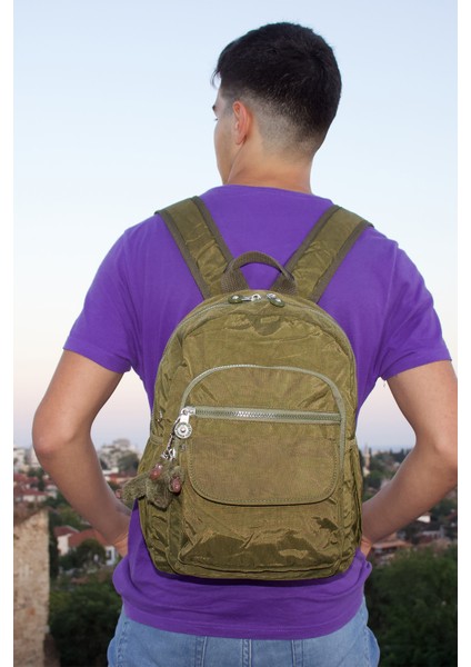 8803 Unisex Klinkır Kumaş Sırt Çantası Haki fiyatları
