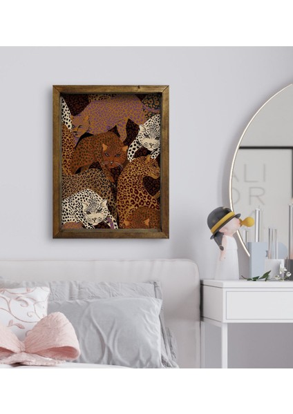 Gift Yatak Odası Konseptli Doğal Masif Ahşap Çerçeveli Tablo-17