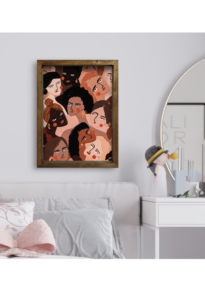 Gift Yatak Odası Konseptli Doğal Masif Ahşap Çerçeveli Tablo 45X65CM-115 fiyatları