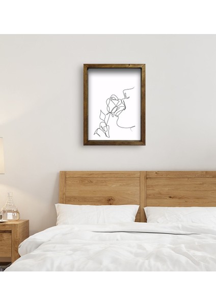 Gift Yatak Odası Konseptli Doğal Masif Ahşap Çerçeveli Tablo-36 fırsatları