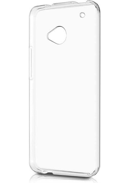 HTC One M7 Kılıf Şeffaf Silikon Hibrit Case