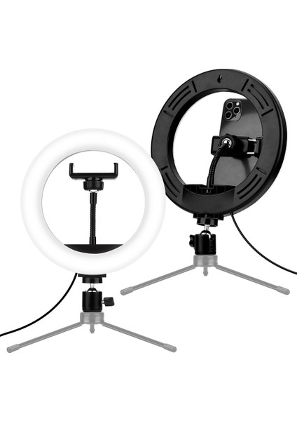 Ring Light Youtuber Tictok Makyaj Işıklı Telefon Tutucu 20CM + 2.2m Tripod M20 fırsatları