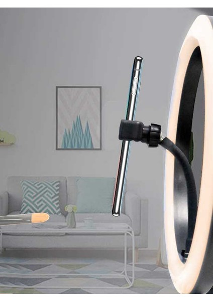 Ring Light Youtuber Tictok Makyaj Işıklı Telefon Tutucu 16CM + 2.2m Tripod CT-001 modelleri