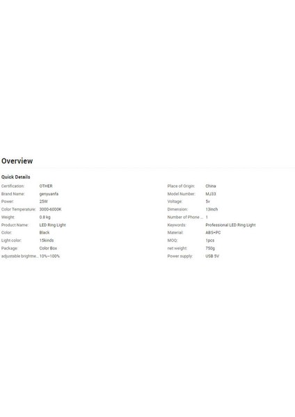 Ring Light Renk Değiştiren Gökkuşağı 33 cm 13 Inç Çember 25W+ 2.2m Tripod Siyah modelleri