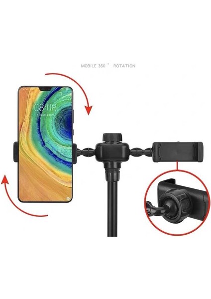 Ring Light Youtuber Tictok Makyaj Işıklı Telefon Tutucu Dual Small 9cm 4in1 Siyah fiyatları