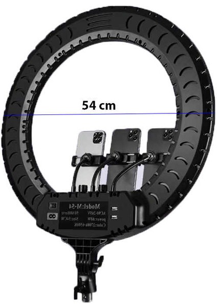 Ring Light Youtuber Tictok Makyaj Işıklı Telefon Tutucu 54CM Foldable + 2.2m Tripod indirimleri