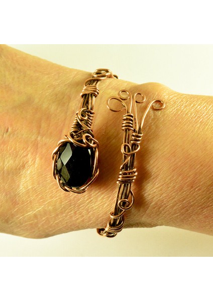 Mba Handmade Jewelery Oniks Kristali El Yapımı Otantik Bakır Bilezik