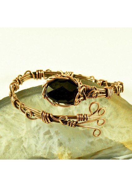 Mba Handmade Jewelery Oniks Kristali El Yapımı Otantik Bakır Bilezik fiyatları