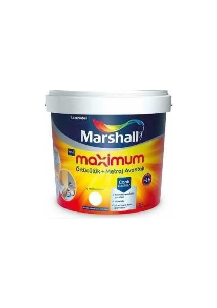 Marshall Maximum Silikonlu Iç Cephe Boyası 7.5 Lt