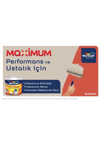 Marshall Maximum Silikonlu Iç Cephe Boyası 7.5 Lt modelleri