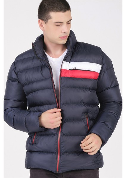 M8650 Dewberry Erkek Puffer Mont-Lacivert