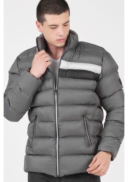 M8650 Dewberry Erkek Puffer Mont-Antrasit