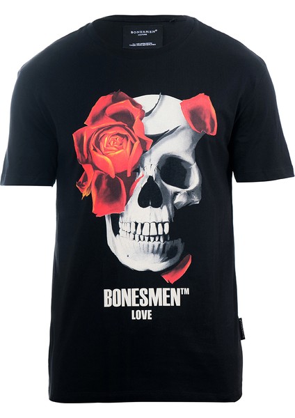 Yuvarlak Yaka T-Shirt Love Skull fırsatları