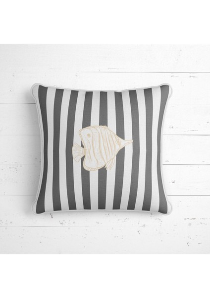 Gri Çizgili Krem Balık