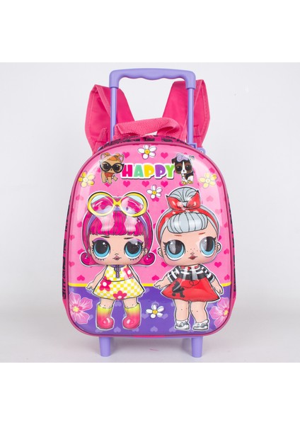 Mn Happy Tekerlekli Çocuk Sırt Çantası Pembe fiyatları