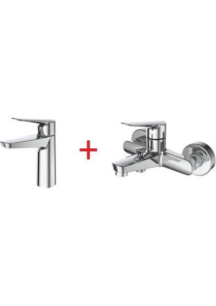 Bevel Lavabo ve Banyo Bataryası Seti BV1500+BV2500
