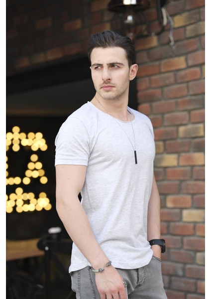 Crash Açık Yaka Slim Fit Tshirt