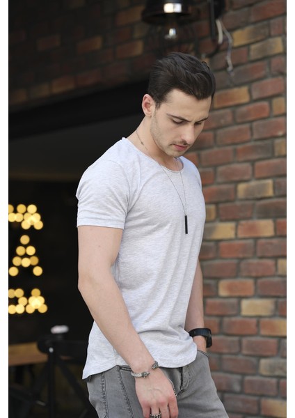 Crash Açık Yaka Slim Fit Tshirt