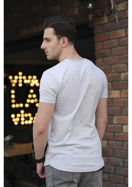 Crash Açık Yaka Slim Fit Tshirt