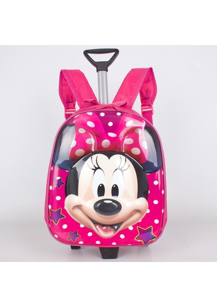 Miky Tekerlekli Çocuk Sırt Çantası Pembe Minnie Mouse Tasarımlı 30 cm Yükseklik fiyatları