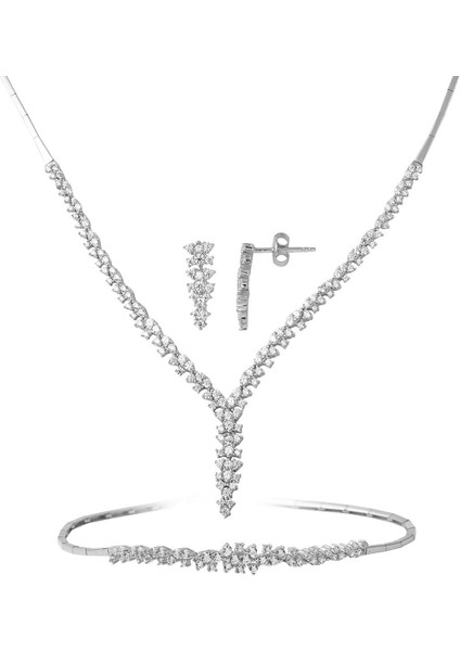 Sarmaşık Beyaz Altın Set Takımı