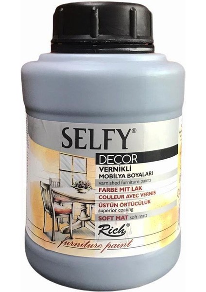 Selfy Decor Vernikli Boya 1250 cc Italyan Gri