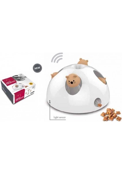 Interaktif Oyun Ödül-Pilli-Sesli Kedi Oyuncağı Beyaz