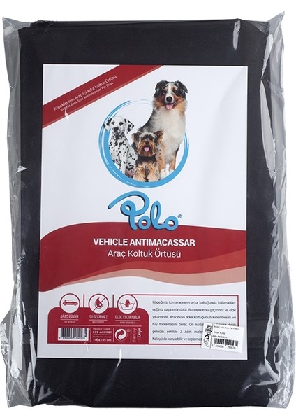 Polo Köpekler Için Araç Içi Arka Koltuk Örtüsü 140X145CM