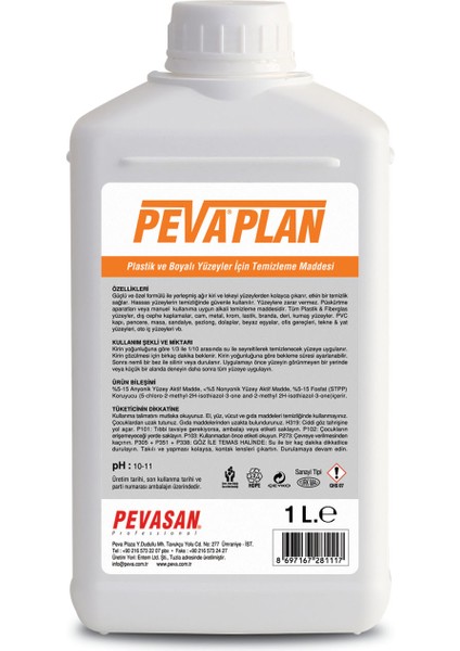 Plastik Yüzey Temizleme Maddesi 1 Lt X 2 ADET