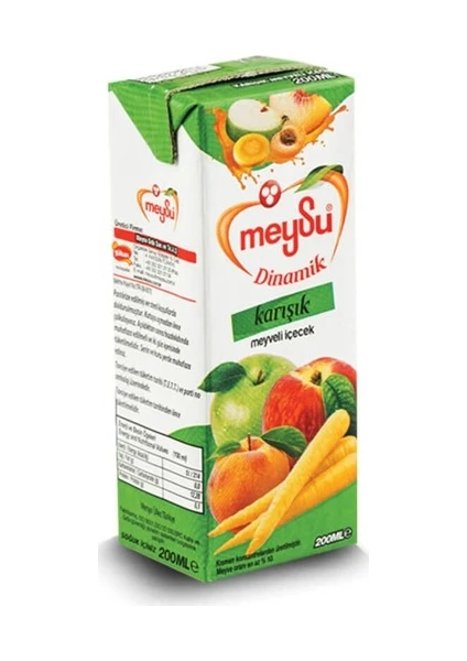 Meysu Dinamik Karışık Meyveli İçecek 200 ml 4 x 27'li