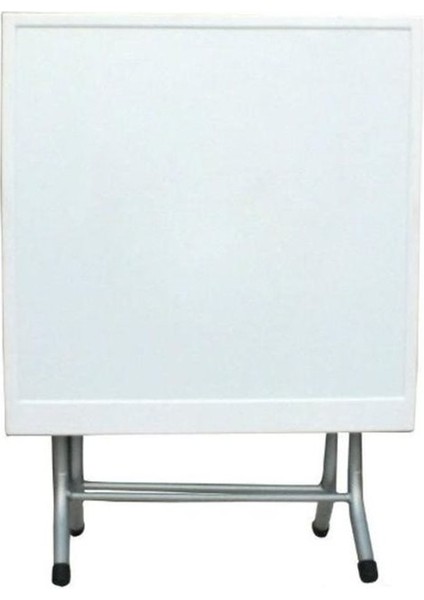 Katlanabilir Plastik Masa Metal Ayaklı 60X60 cm Beyaz fiyatları