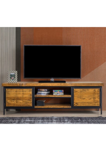 Wooden Ladin Ahşap Tv Sehpası