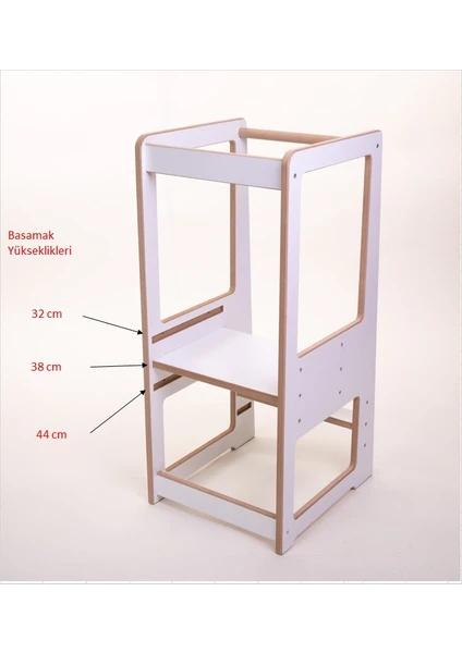 Tncn Mobilya Aura Öğrenme Kulesi - Learning Tower Mdf Beyaz