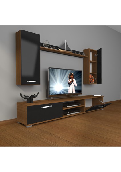 Eko 5d Mdf DVD Tv Ünitesi Tv Sehpası Ceviz Siyah fiyatları