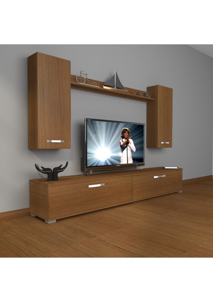 Eko 5d Slm Std Tv Ünitesi Tv Sehpası Naturel Ceviz