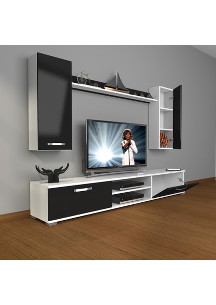 Eko 5d Slm DVD Tv Ünitesi Tv Sehpası Beyaz Siyah fiyatları