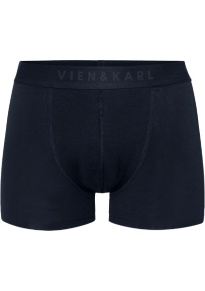 Erkek Siyah Gri Lacivert 9'lu Paket Düz Likralı Boxer Şort