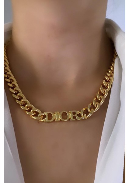 Dior Yazılı Kolye