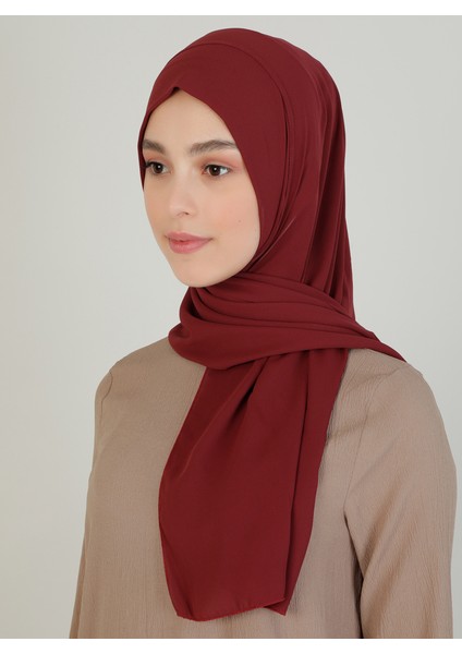 Pratik Krep Şal - Koyu Bordo - Ecardin modelleri