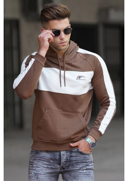 Kahverengi Kapüşonlu Sweatshirt 5290