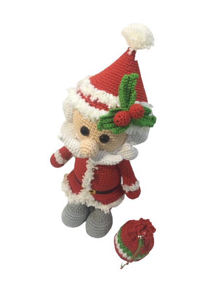 Çantalı Noel Baba Amigurumi Organik Oyuncak fiyatları